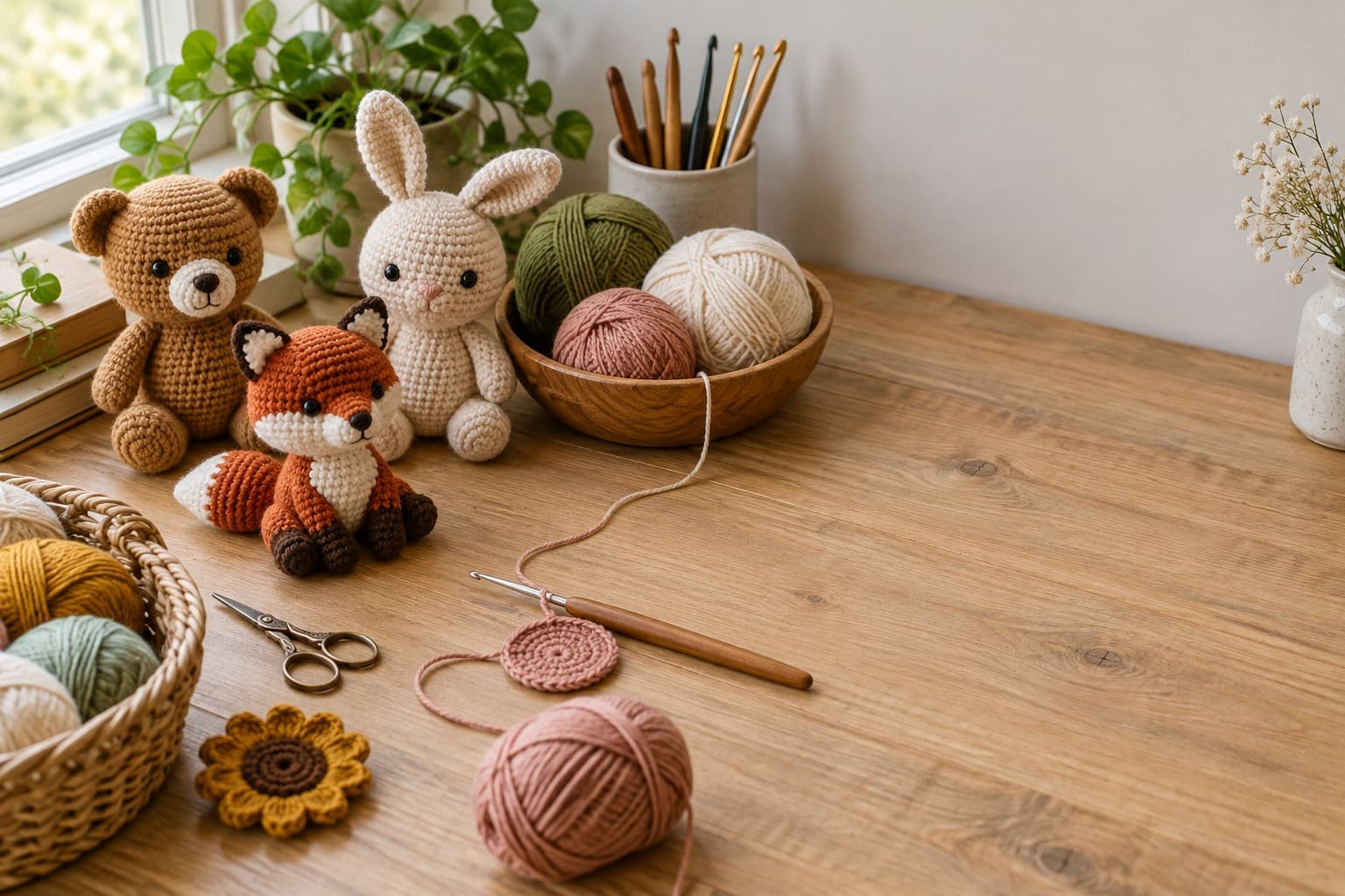 Crochet work table