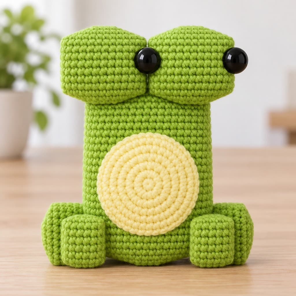 Sitting Lime Frog: AI visualization of the intended result