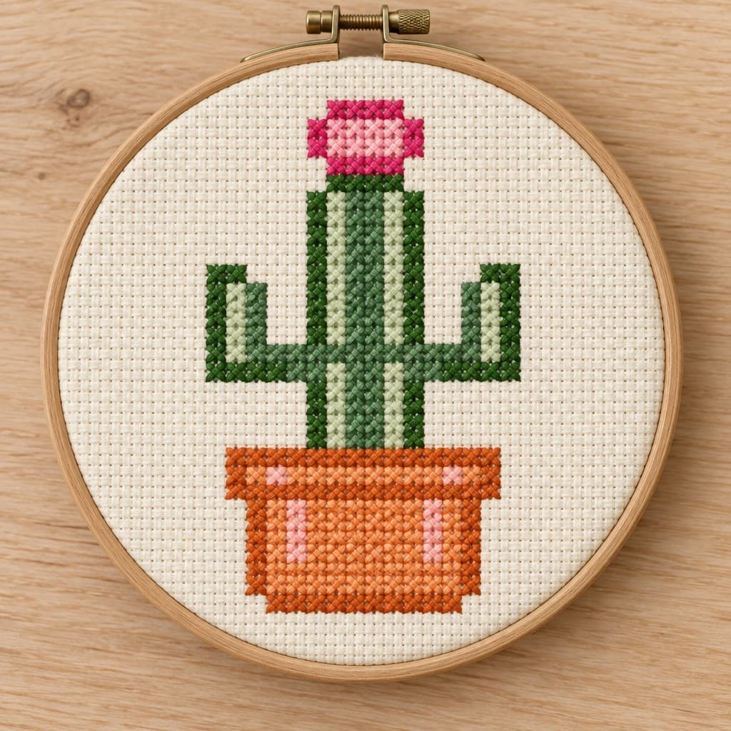 Little Cactus In Terracotta: AI visualization of the intended result