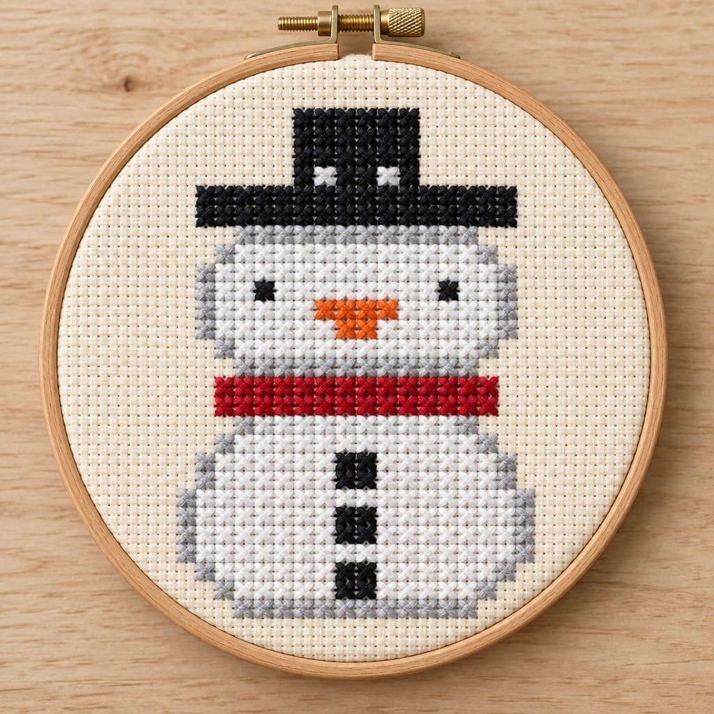 Little Red Scarf Snowman: AI visualization of the intended result