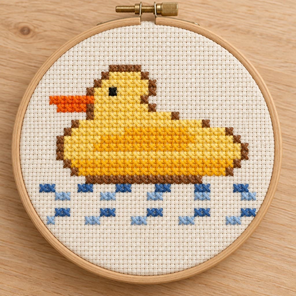 Rubber Duck on Waves: AI visualization of the intended result