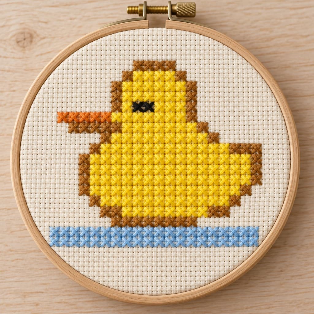 Yellow Duck Afloat: AI visualization of the intended result