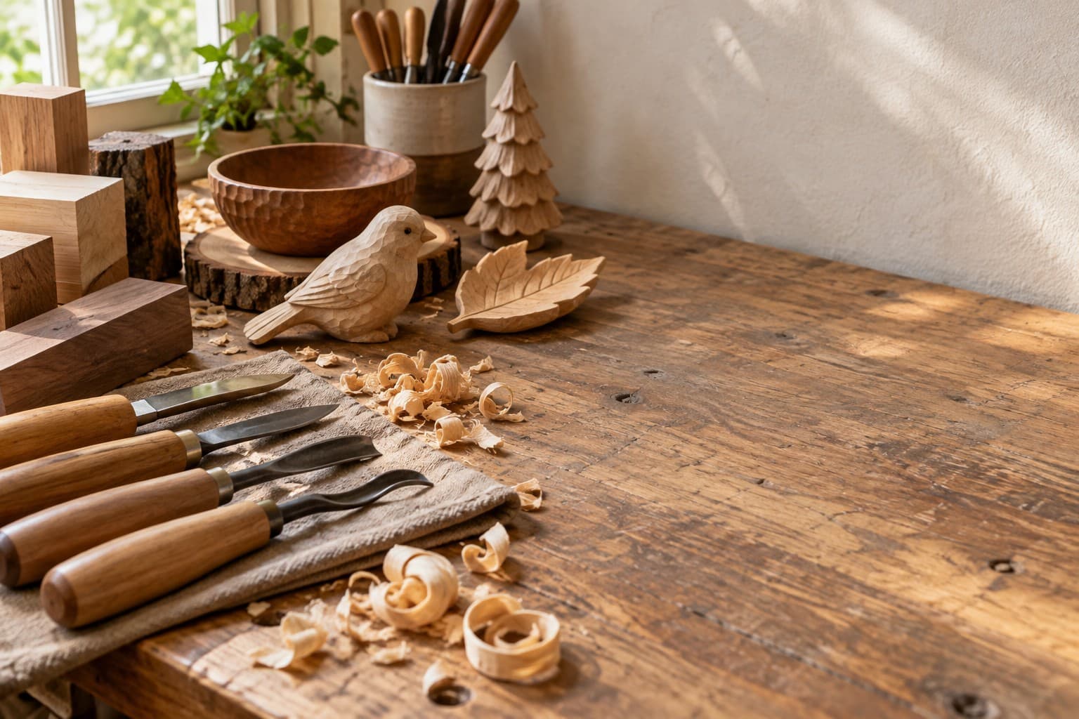 Wood carving work table