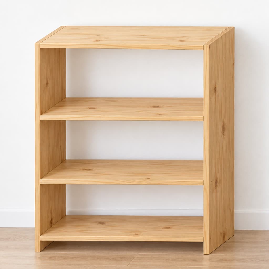 Narrow Fir Paperback Shelf: AI visualization of the intended result