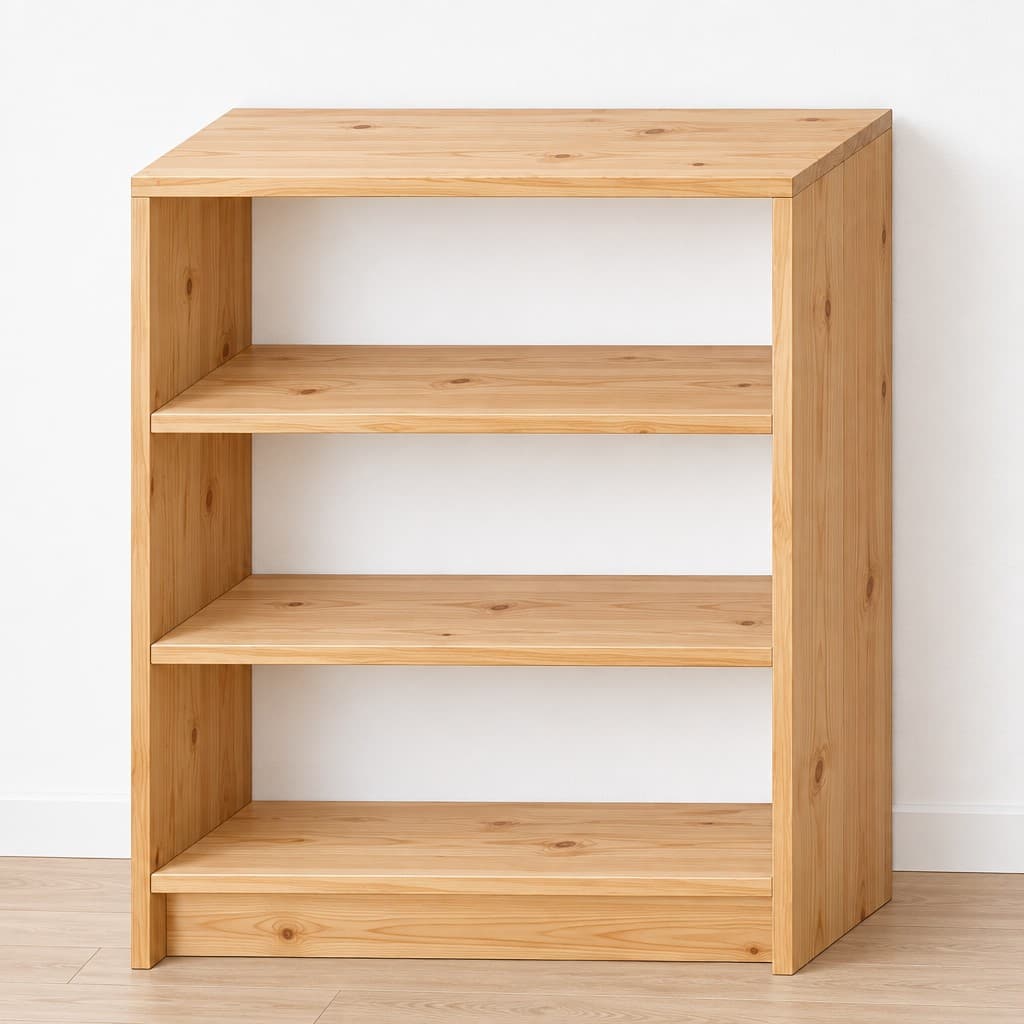 Sage Pine Bookcase: AI visualization of the intended result