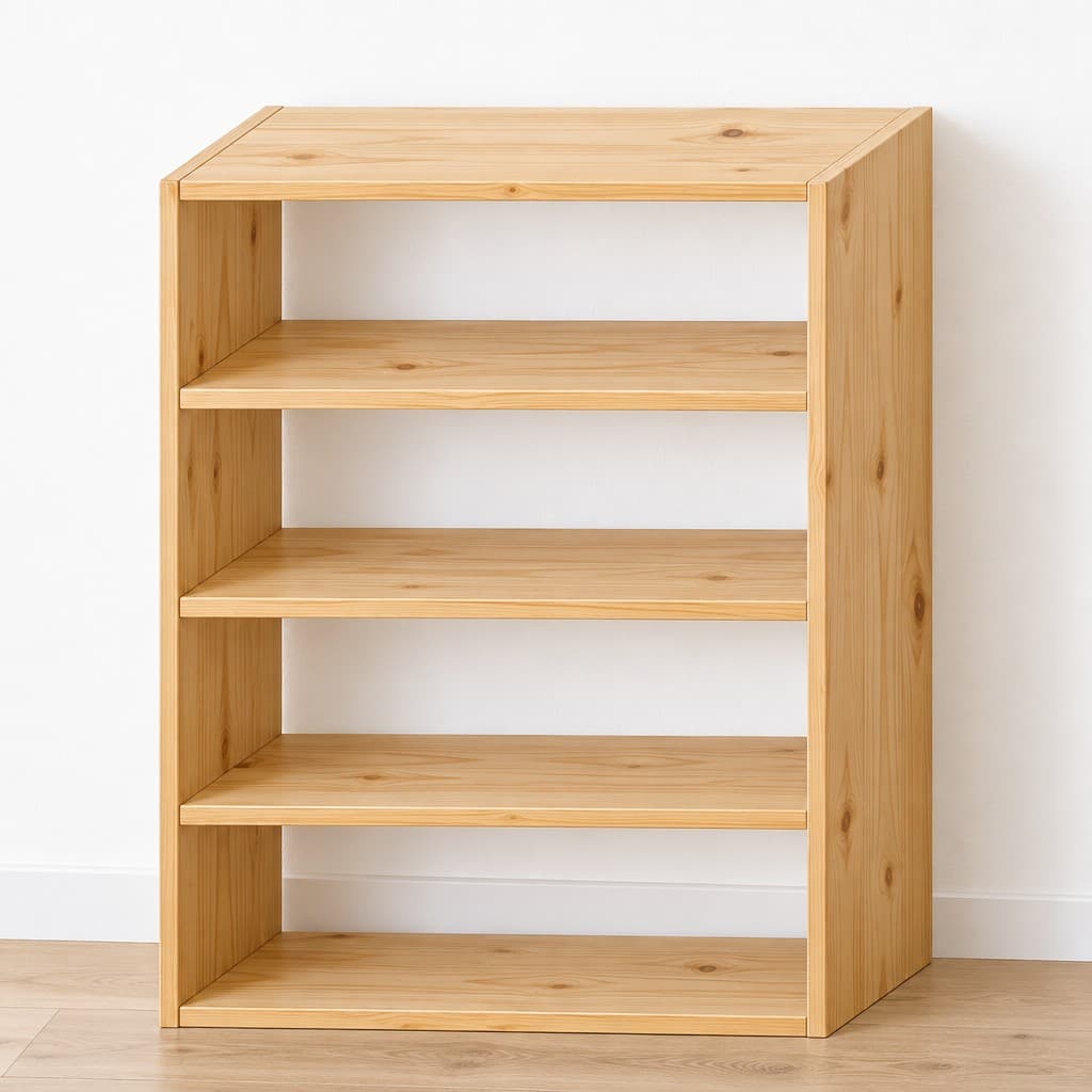 Tall Skinny Yellow Picture Book Shelf: AI visualization of the intended result