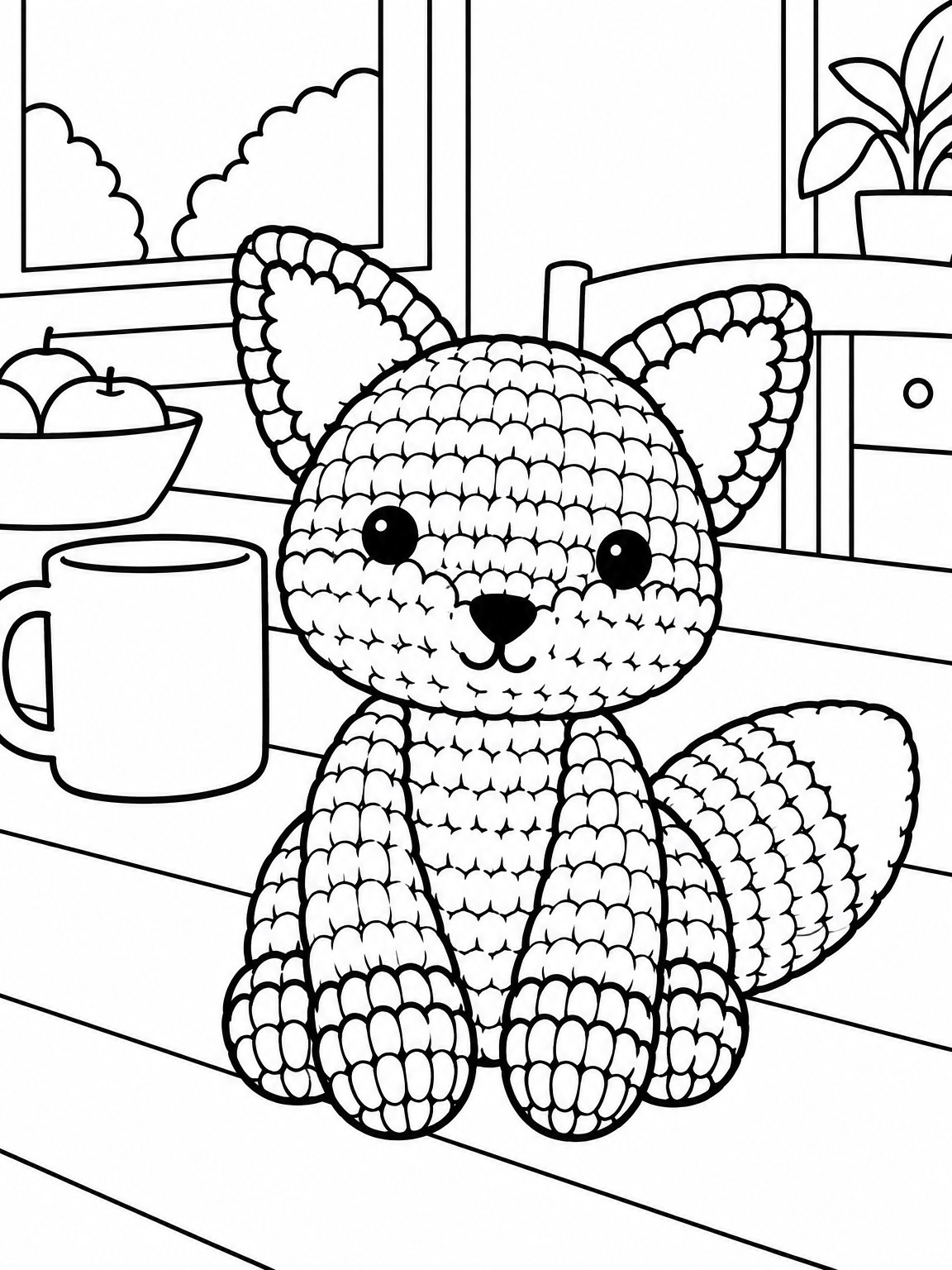 Colouring page: the result